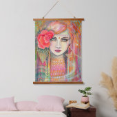 Gypsy Roos Bohemian Artwork van Molly Harrison Hangend Wandkleed (Slaapkamer)