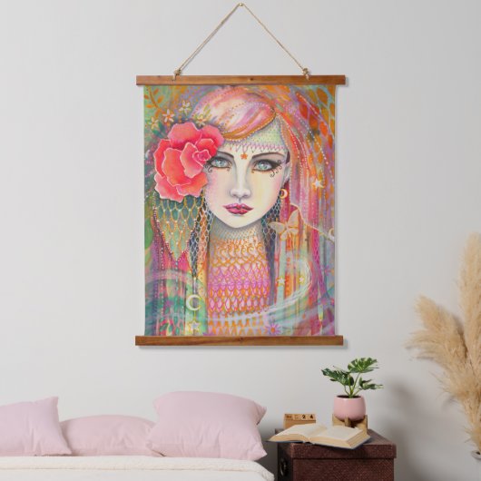 Gypsy Roos Bohemian Artwork van Molly Harrison Hangend Wandkleed (Slaapkamer)