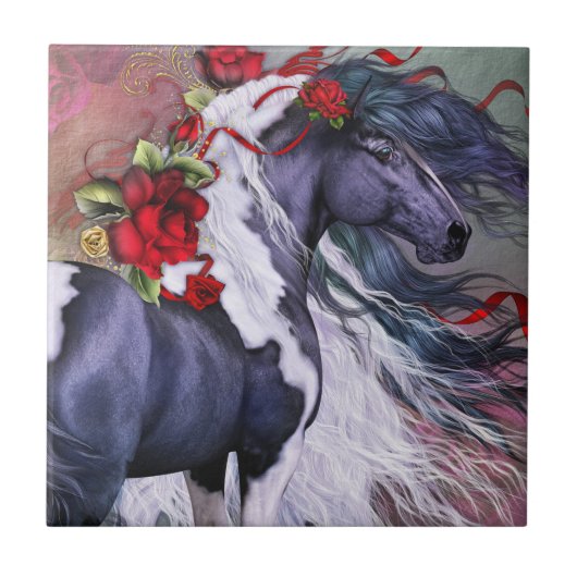 Gypsy Rose Art Tile Tegeltje (Voorkant)