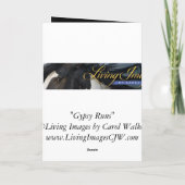 Gypsy Runs Horse Wenskaart Kaart (Achterkant)