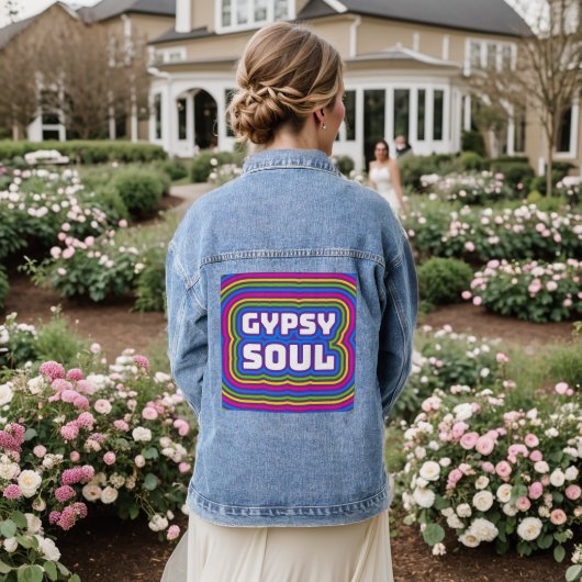 GYPSY SOUL  Denim Jas Denim Jacket (Huwelijk Achterkant)