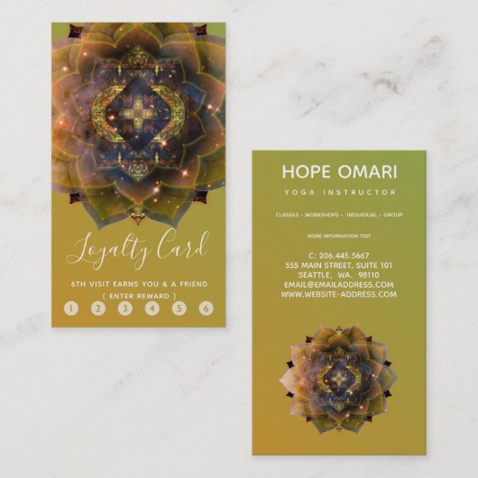 Gypsy Soul Mandala Klantenkaartje (Voorkant / Achterkant)
