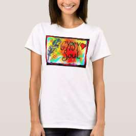 Gypsy Soul T-shirt met veren en hart