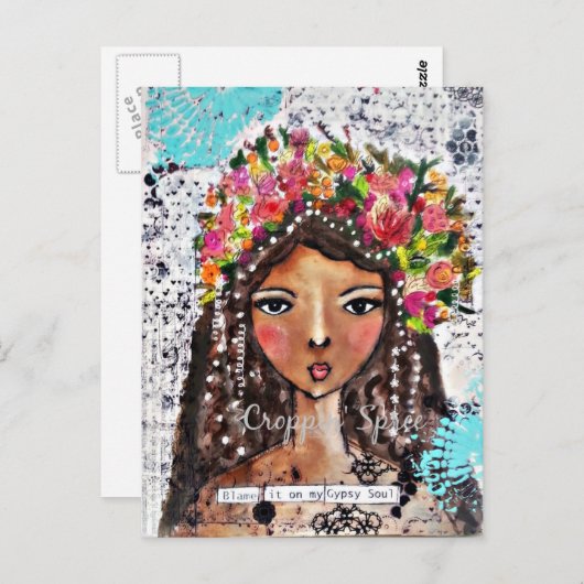 Gypsy Soul van Croppin' Spree Briefkaart (Voorkant / Achterkant)