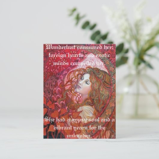  Gypsy Soul Wanderlust Quote Briefkaart (Staand voorkant)