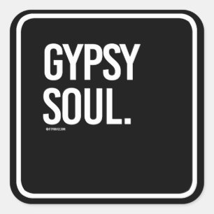 Gypsy Soul- Yoga Fitness -.png Vierkante Sticker