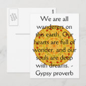 Gypsy spreekwoord wanderlust reizen citaat briefkaart (Voorkant / Achterkant)