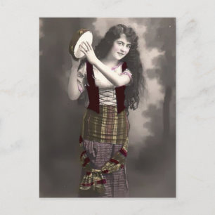 Gypsy Tambourine Girl Briefkaart