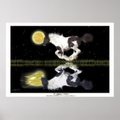 Gypsy Vanner Cantering Horse Fantasy Art Poster (Voorkant)