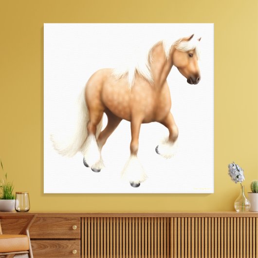 Gypsy Vanner Cob Draft Paard verpakt Canvas (Insitu (Woonkamer))