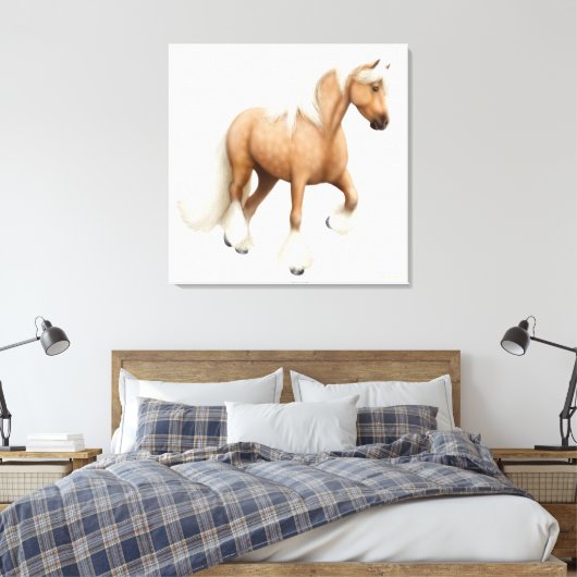 Gypsy Vanner Cob Draft Paard verpakt Canvas (Insitu (Slaapkamer))