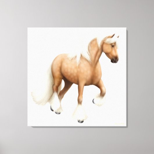 Gypsy Vanner Cob Draft Paard verpakt Canvas Afdruk (Voorkant)