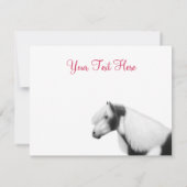 Gypsy Vanner Cob Paardenuitnodiging Kaart (Achterkant)