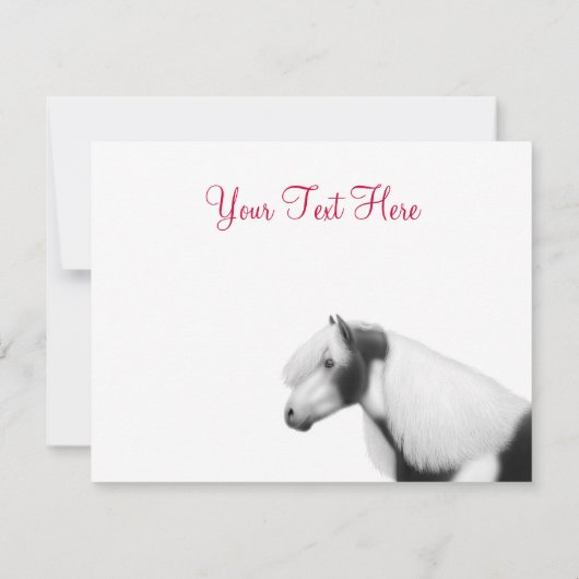 Gypsy Vanner Cob Paardenuitnodiging Kaart (Achterkant)