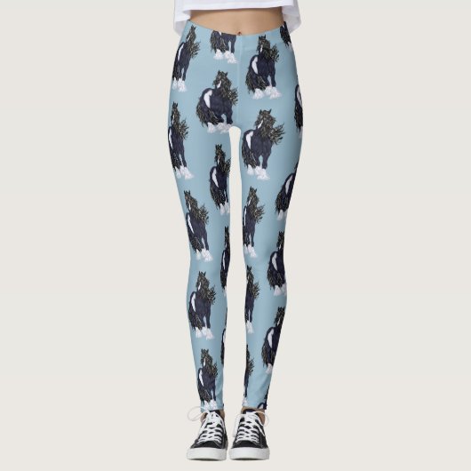 Gypsy Vanner Draft Horse Leggings (Voorkant)