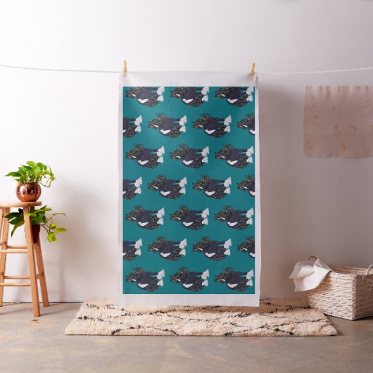 Gypsy Vanner Draft Horse Print Stof (Voorbeeld)