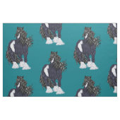 Gypsy Vanner Draft Horse Print Stof (Fat Quarter)