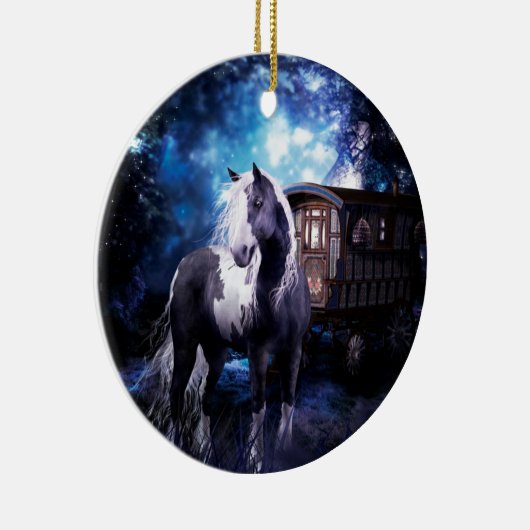 Gypsy Vanner Dreams Keramisch Ornament (Rechts)