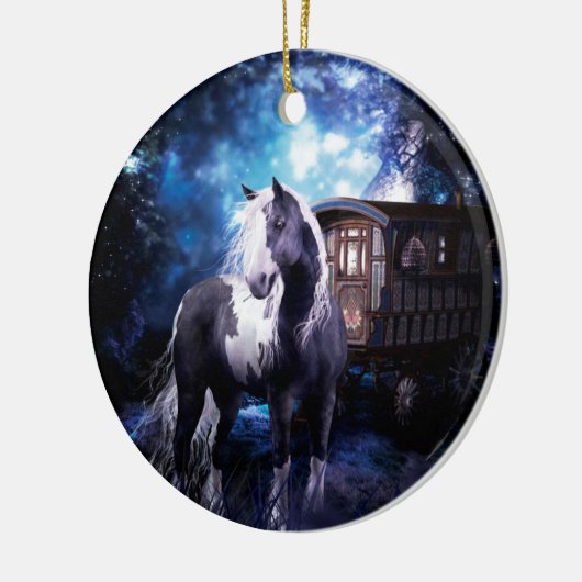 Gypsy Vanner Dreams Keramisch Ornament (Links)