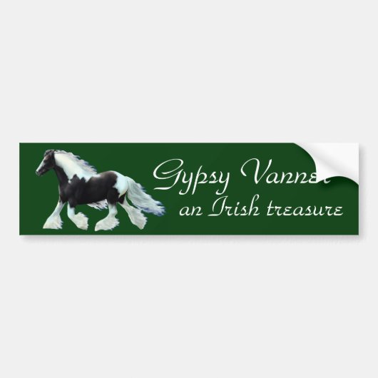 Gypsy Vanner, een Ierse schat Bumpersticker (Voorkant)
