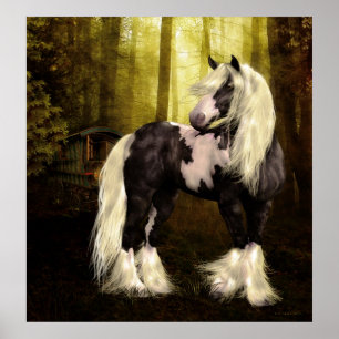 Gypsy Vanner - Gypsy Gold Art-afdrukken Poster
