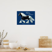 Gypsy Vanner horse, Elegance in motion Poster (Keuken)