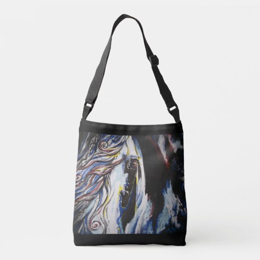 Gypsy Vanner Horse Eye Cross Body Canvas tas (Achterkant)