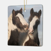 Gypsy Vanner Horse Friends Keramisch Ornament (Links)