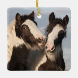 Gypsy Vanner Horse Friends Keramisch Ornament