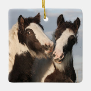 Gypsy Vanner Horse Friends Keramisch Ornament
