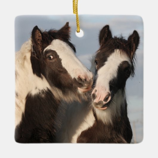 Gypsy Vanner Horse Friends Keramisch Ornament (Voorkant)