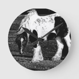 Gypsy Vanner Horse-klok Ronde Klok