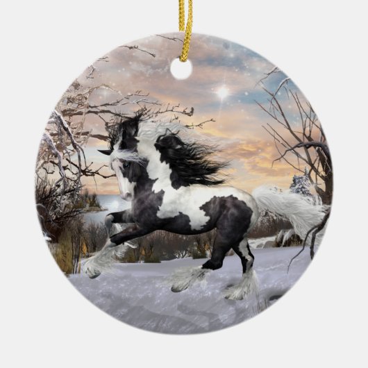 Gypsy Vanner Horse Ornament (Voorkant)