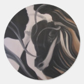 Gypsy Vanner I Ronde Sticker (Voorkant)