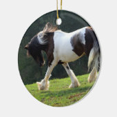 Gypsy Vanner Keramisch Ornament (Links)
