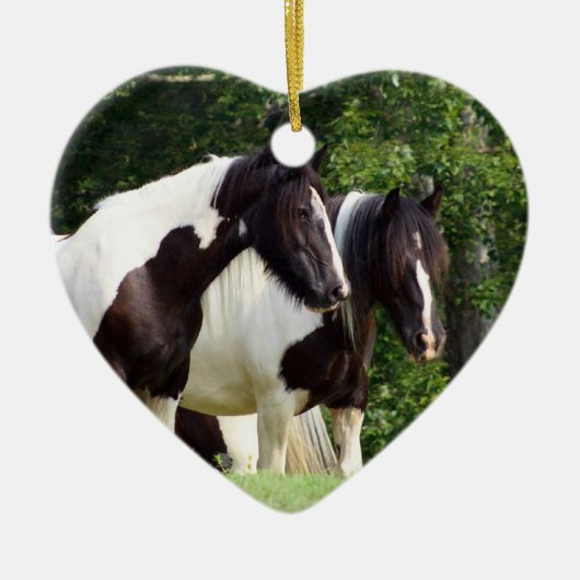 Gypsy Vanner Keramisch Ornament (Voorkant)