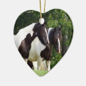 Gypsy Vanner Keramisch Ornament (Links)