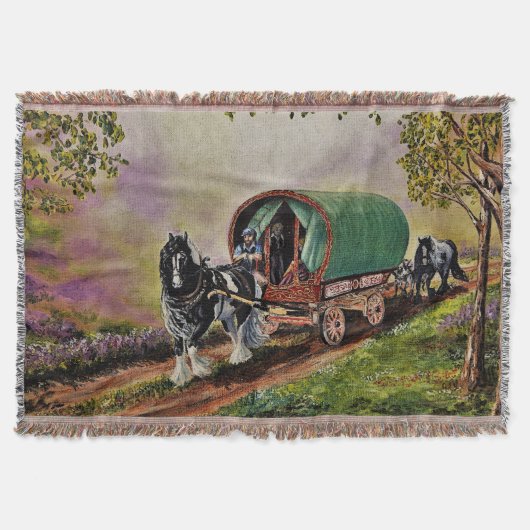 Gypsy Vanner paard Irish Caravan wagon Deken (Voorkant)