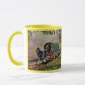 Gypsy Vanner paard Irish Caravan wagon geel Mok (Links)