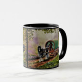 Gypsy Vanner paard Irish Caravan wagon Mok (Voorkant rechts)