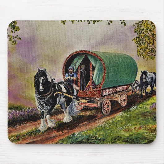 Gypsy Vanner paard Irish Caravan wagon Muismat (Voorkant)
