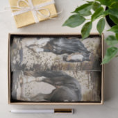 Gypsy-Vanner Paard Waterverf Decoupage Tissuepapier (Geschenk)