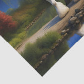 Gypsy Vanner Paard -Willow tree N Volle Maan Tissuepapier (Detail)