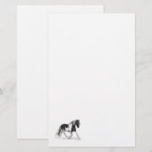 Gypsy Vanner Paint Paard Trotting Wit Stationery Briefpapier (Voorkant / Achterkant)