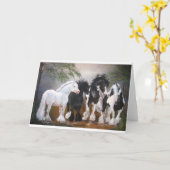Gypsy Vanner-Wenskaart Kaart (Gele Bloem)