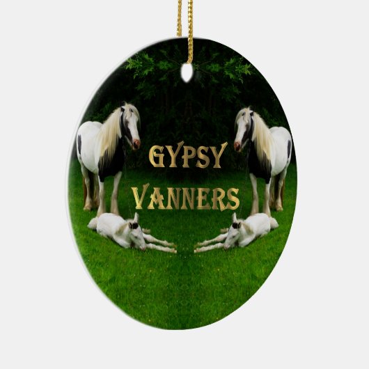 Gypsy Vanners Keramisch Ornament (Rechts)