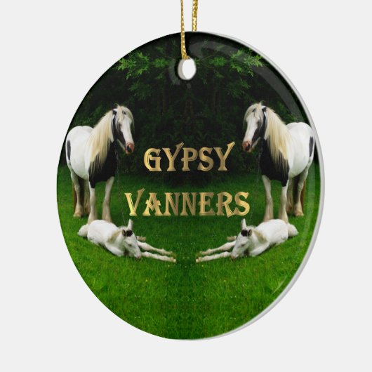 Gypsy Vanners Keramisch Ornament (Links)