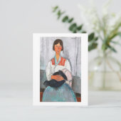 Gypsy Vrouw met Baby, Modigliani Briefkaart (Staand voorkant)