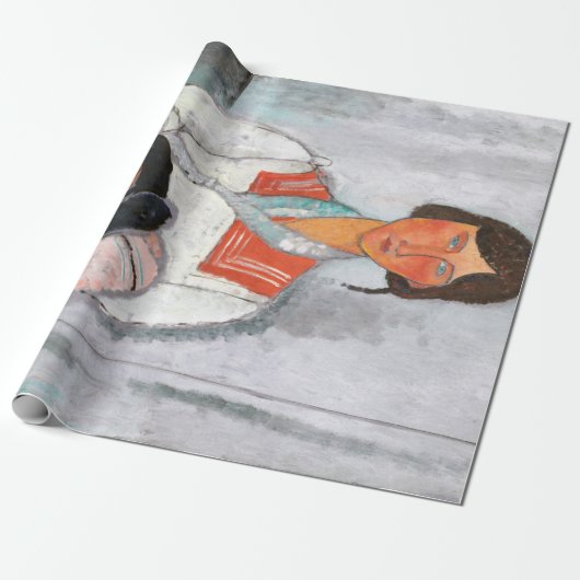 Gypsy Vrouw met Baby, Modigliani Cadeaupapier (Uitgerold)