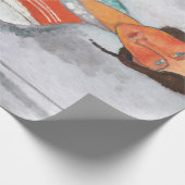 Gypsy Vrouw met Baby, Modigliani Cadeaupapier (Hoek)